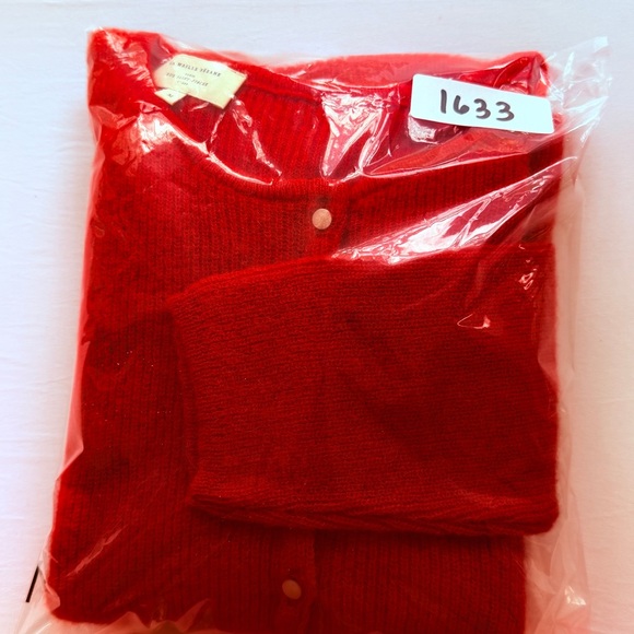 SEZANE Gaspard Cardigan Ultra Soft Plush Luxe Red Mohair Alpaca Sweater MEDIUM - Picture 9 of 9